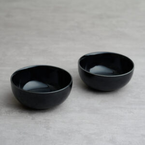 Black Stoneware Small Bowl (Set of 2)