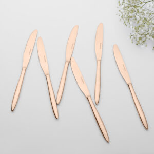 Premium Dinner Knife Set of 6 by Black Carrot