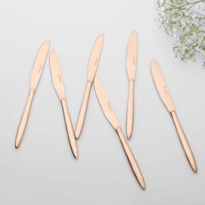 stainless-steel-rosegold-finish-kitchen-knife-set-of-6 kitchen knife set knife set cutlery knife set cutlery set