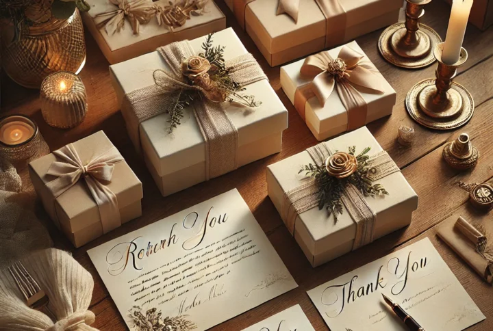 return gift ideas, thank you note